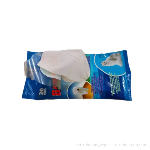 Lingettes humides pour animaux de compagnie de nécessités quotidiennes de nettoyage écologiques écologiques